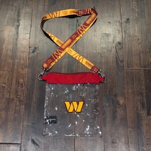 Washington Commanders Clear Stadium Bag Crossbody Purse Strap Little Earth 9x10